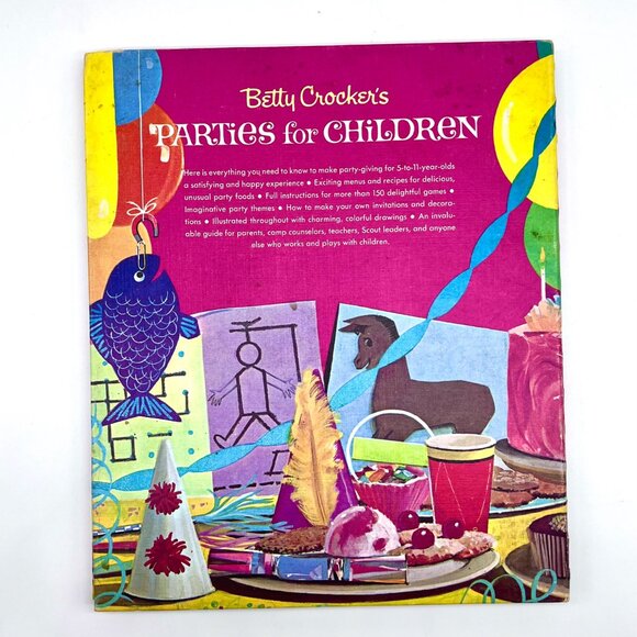 Vintage 1964 Betty Crocker Parties For Children Book Games Cakes Kids Ideas - Picture 9 of 10